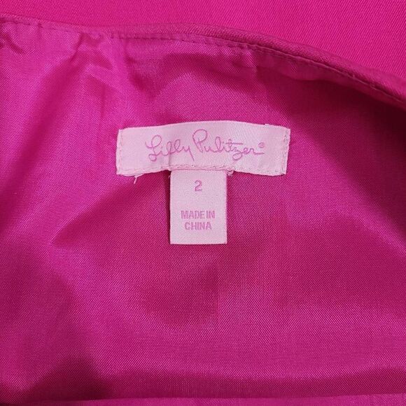 Lilly Pulitzer Passion Pink Arizona Mini Skirt Sz 2 A-line Barbiecore Girly - Picture 3 of 10